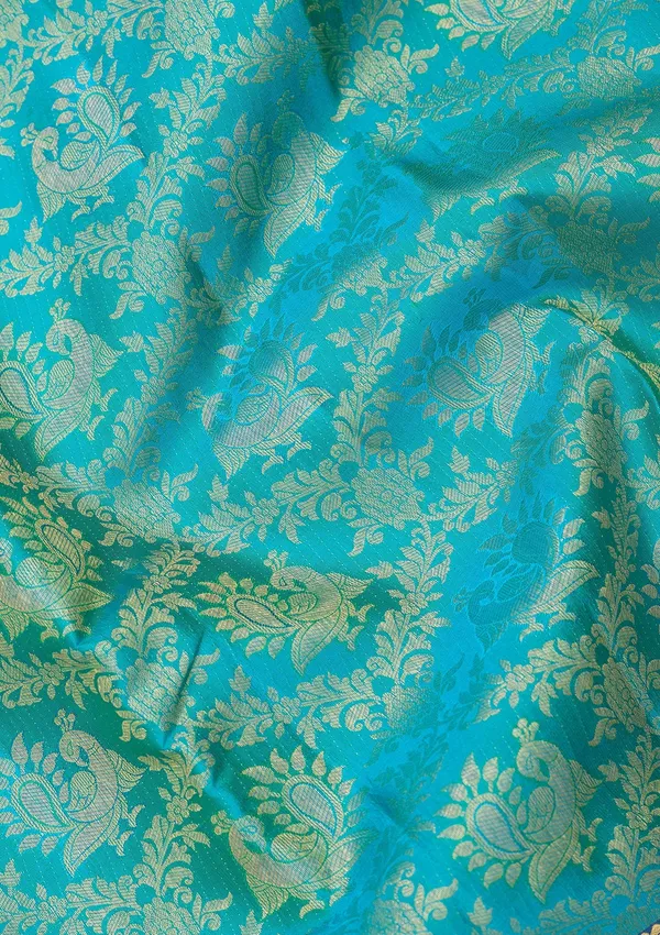 Turquoise_Blue_Kanjivaram_Pure_Silk_Saree