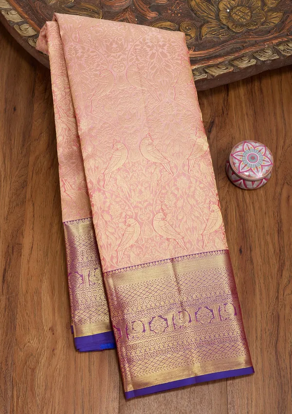 Pink_Kanjivaram_Pure_Silk_Saree