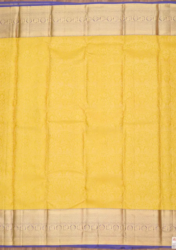 Yellow_Silk_Jaal_Saree_With_Matching_Blouse_Piece