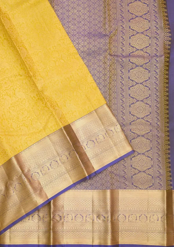 Yellow_Silk_Jaal_Saree_With_Matching_Blouse_Piece