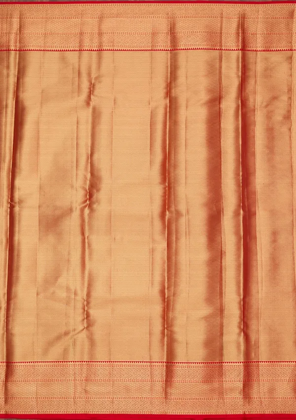 Peach_Silk_Jaal_Saree_With_Matching_Blouse_Piece