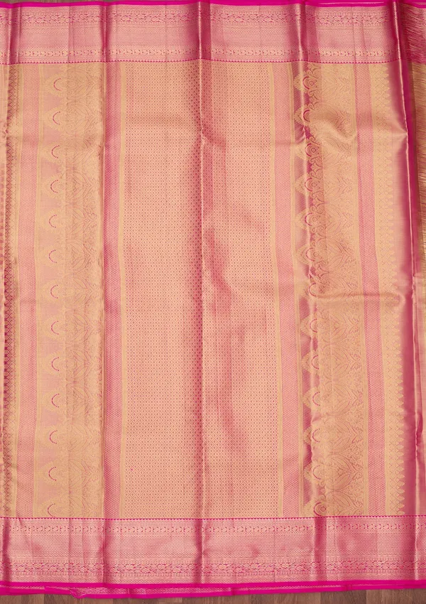 Pink_Silk_Jaal_Saree_With_Matching_Blouse_Piece