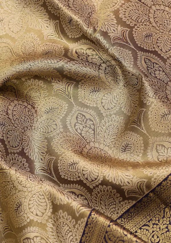 Grey_Silk_Jaal_Saree_With_Matching_Blouse_Piece