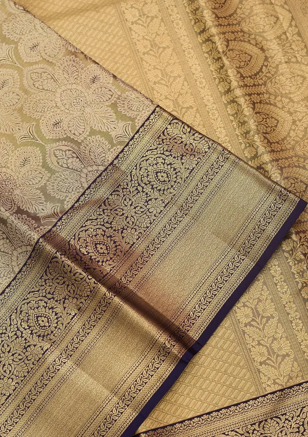 Grey_Silk_Jaal_Saree_With_Matching_Blouse_Piece