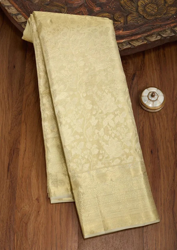 Pista_Green_Silk_Jaal_Saree_With_Matching_Blouse_Piece