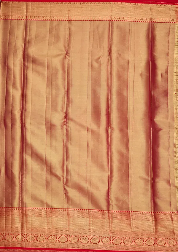 Peach_Silk_Jaal_Saree_With_Matching_Blouse_Piece