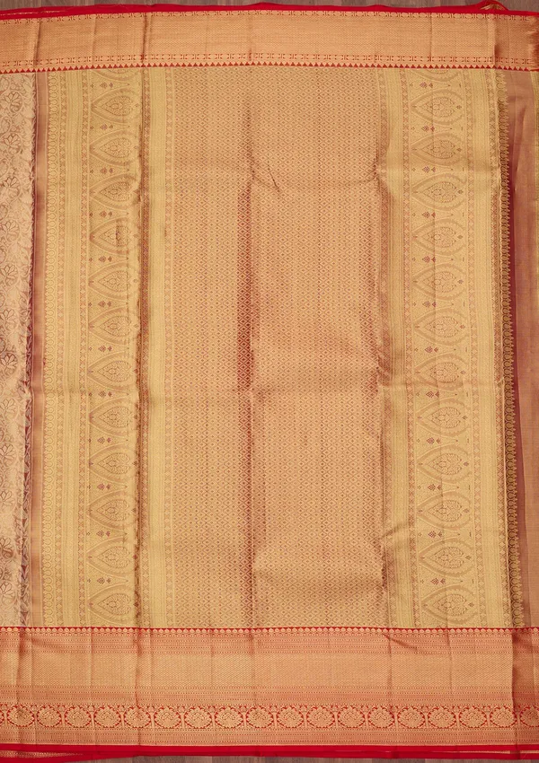 Peach_Silk_Jaal_Saree_With_Matching_Blouse_Piece