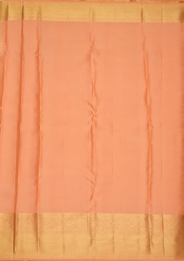 Peach_Silk_Jaal_Saree_With_Matching_Blouse_Piece