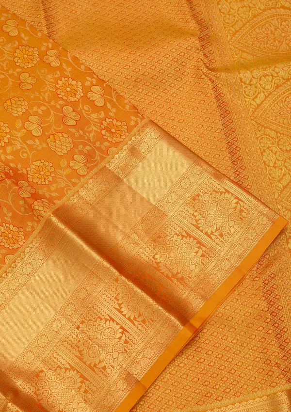 Mustard_Silk_Jaal_Saree_With_Matching_Blouse_Piece