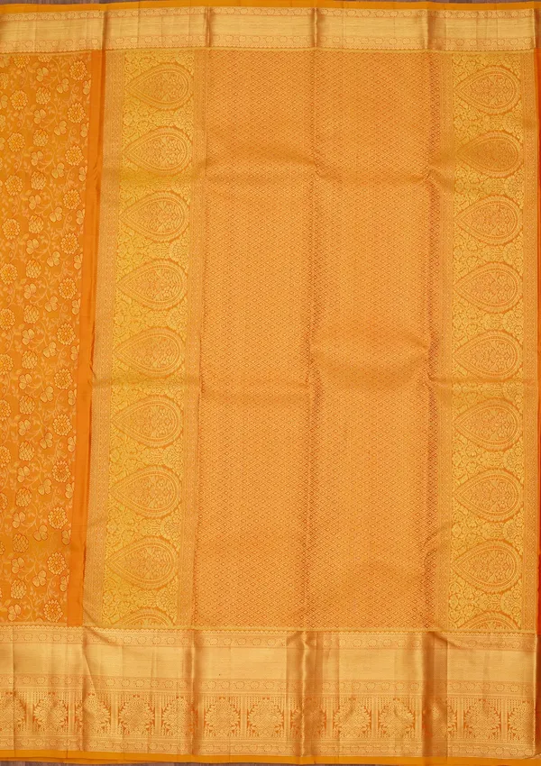 Mustard_Silk_Jaal_Saree_With_Matching_Blouse_Piece