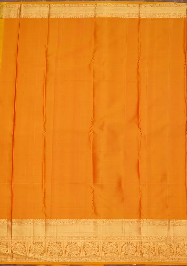 Mustard_Silk_Jaal_Saree_With_Matching_Blouse_Piece