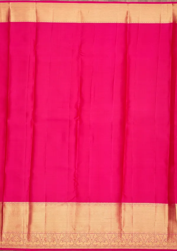 Rani_Pink_Silk_Buti_Saree_With_Matching_Blouse_Piece