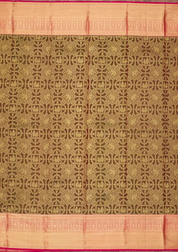 Mehendi_Dharmavaram_Pure_Silk_Saree
