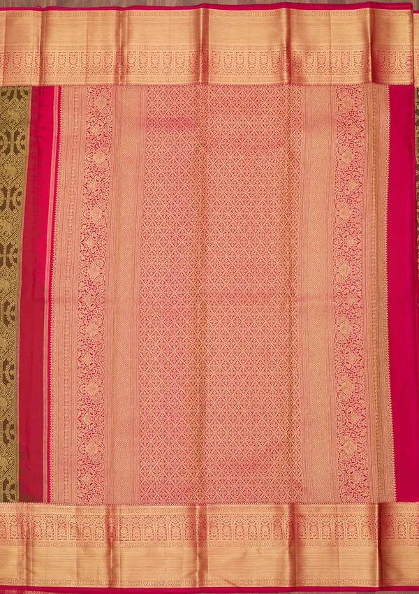 Mehendi_Dharmavaram_Pure_Silk_Saree