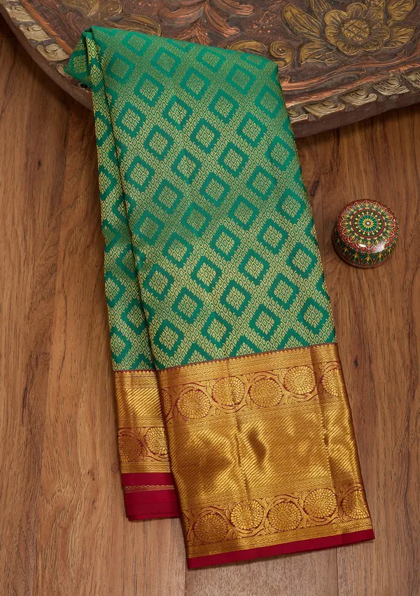 Rama_Green_Dharmavaram_Pure_Silk_Saree