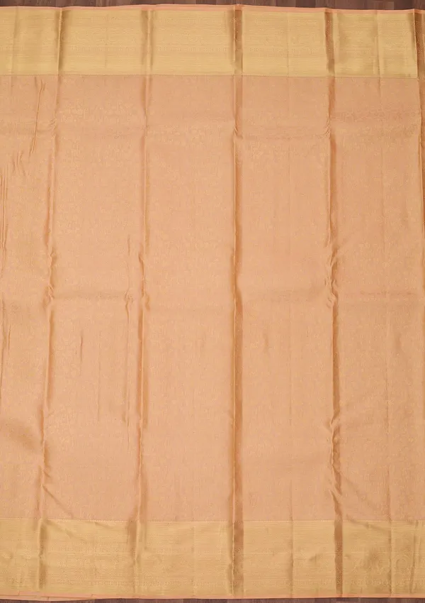Peach_Dharmavaram_Pure_Silk_Saree