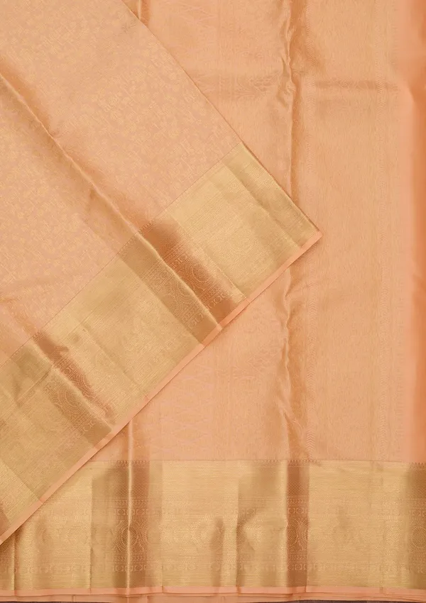 Peach_Dharmavaram_Pure_Silk_Saree