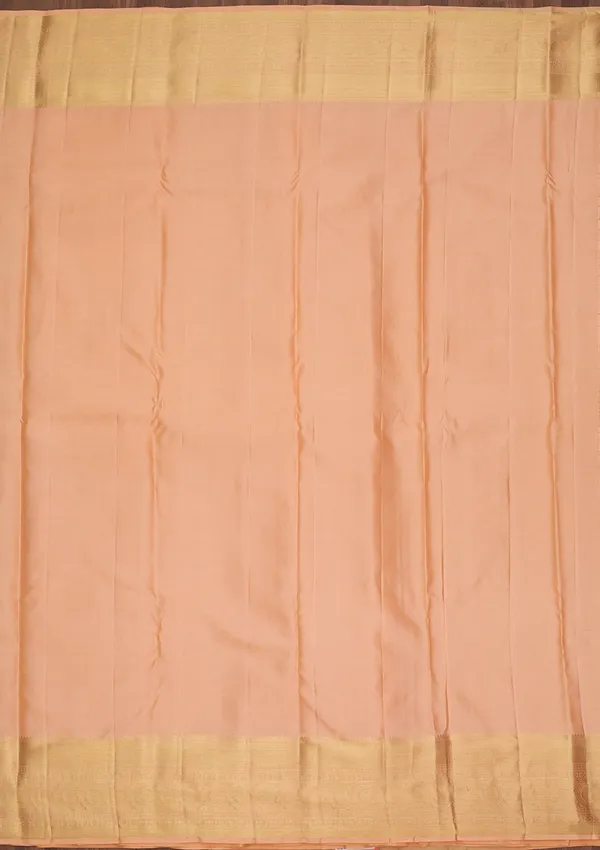 Peach_Dharmavaram_Pure_Silk_Saree