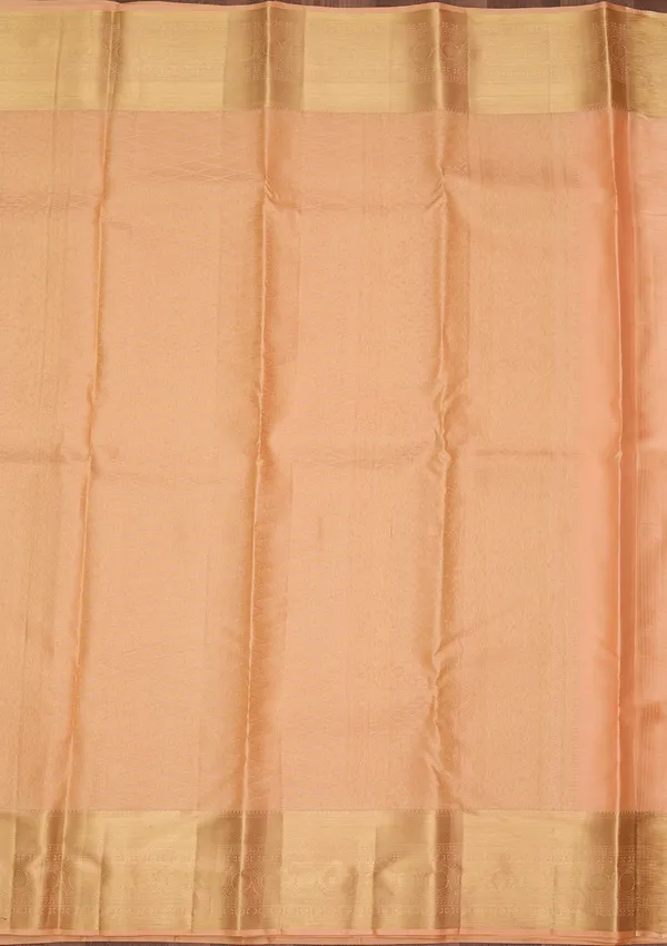 Peach_Dharmavaram_Pure_Silk_Saree