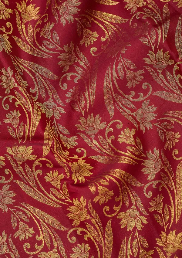 Maroon_Dharmavaram_Pure_Silk_Saree