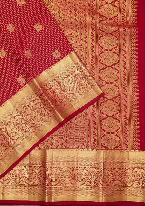 Maroon_Dharmavaram_Pure_Silk_Saree