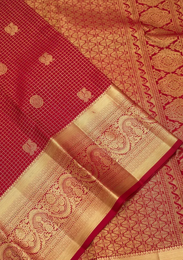 Maroon_Dharmavaram_Pure_Silk_Saree