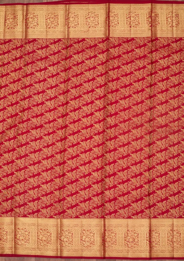 Maroon_Dharmavaram_Pure_Silk_Saree