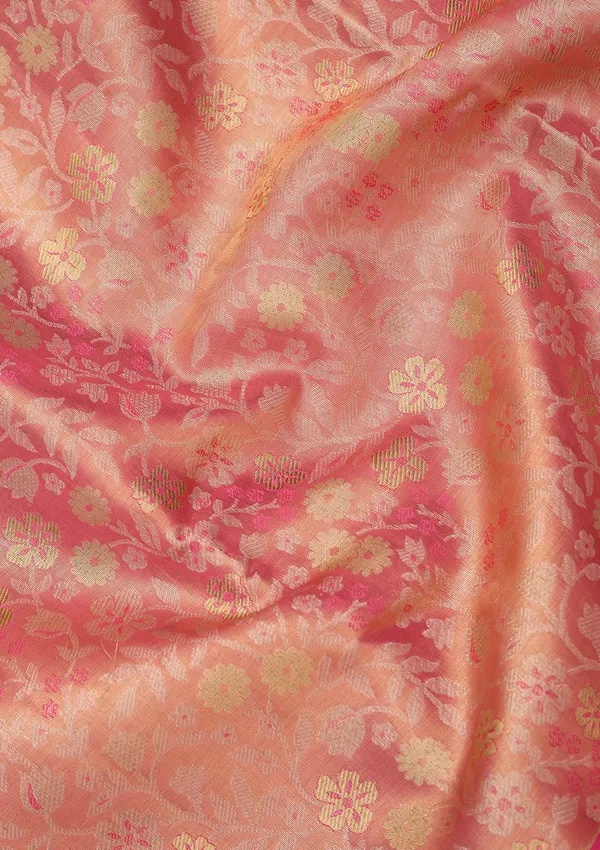 Pink_Silk_Jaal_Saree_With_Matching_Blouse_Piece