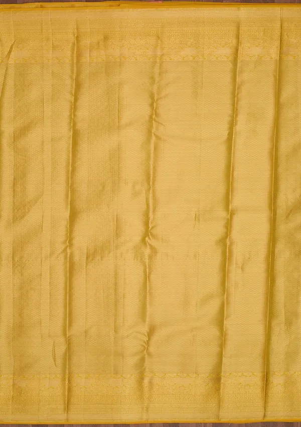 Yellow_Silk_Jaal_Saree_With_Matching_Blouse_Piece