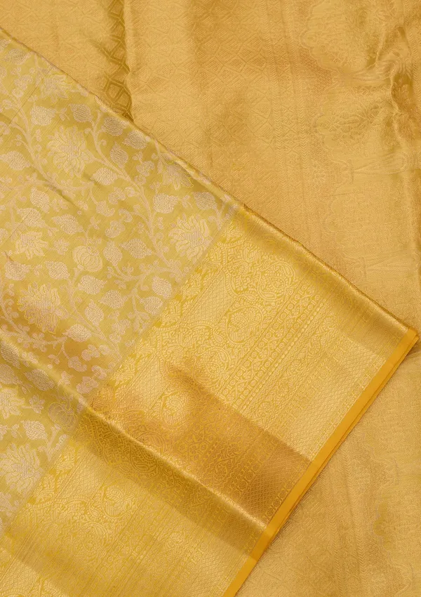 Yellow_Silk_Jaal_Saree_With_Matching_Blouse_Piece