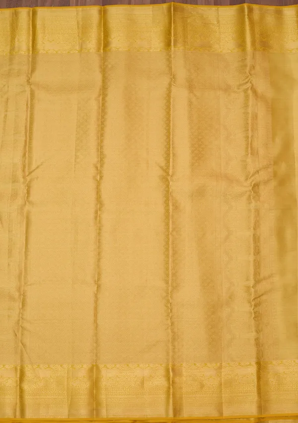 Yellow_Silk_Jaal_Saree_With_Matching_Blouse_Piece