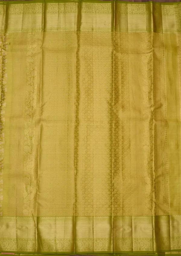 Parrot_Green_Silk_Jaal_Saree_With_Matching_Blouse_Piece