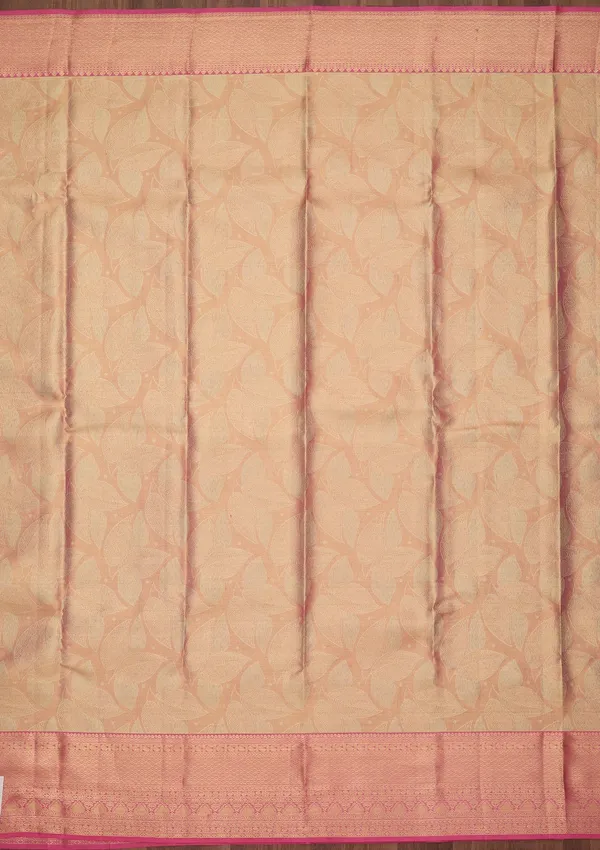 Pink_Silk_Jaal_Saree_With_Matching_Blouse_Piece