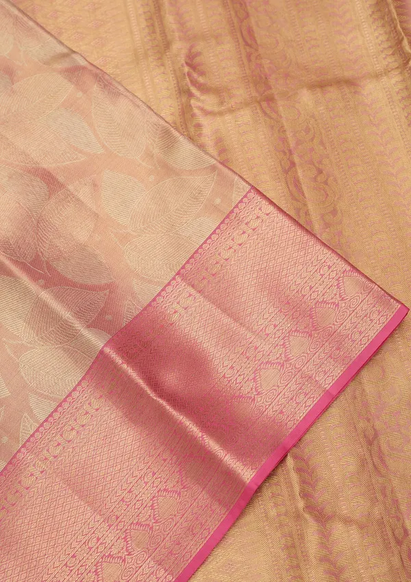 Pink_Silk_Jaal_Saree_With_Matching_Blouse_Piece