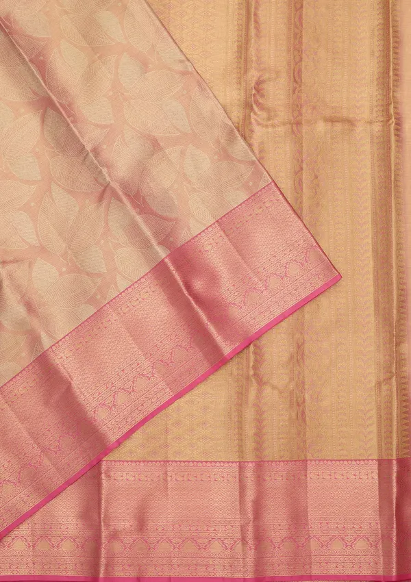 Pink_Silk_Jaal_Saree_With_Matching_Blouse_Piece