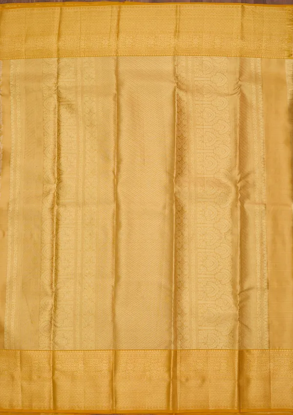 Yellow_Silk_Jaal_Saree_With_Matching_Blouse_Piece