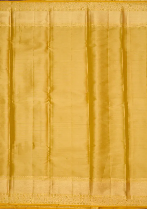 Yellow_Silk_Jaal_Saree_With_Matching_Blouse_Piece