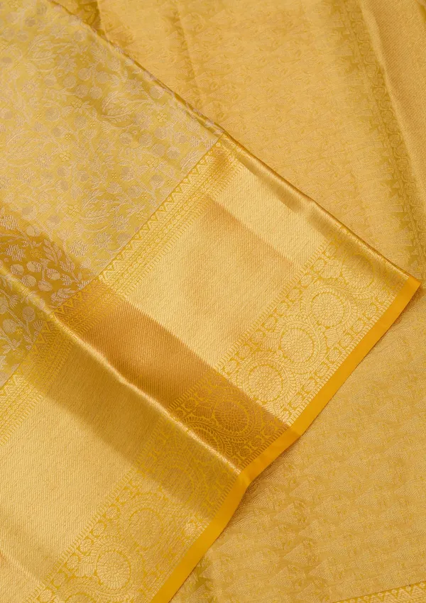 Yellow_Silk_Jaal_Saree_With_Matching_Blouse_Piece