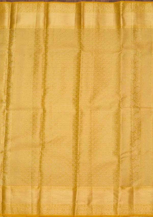 Yellow_Silk_Jaal_Saree_With_Matching_Blouse_Piece
