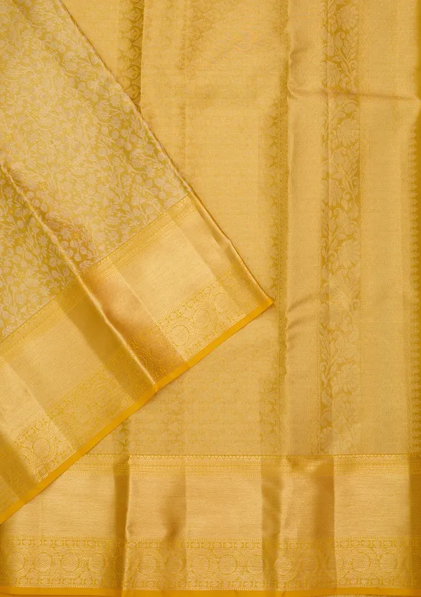 Yellow_Silk_Jaal_Saree_With_Matching_Blouse_Piece