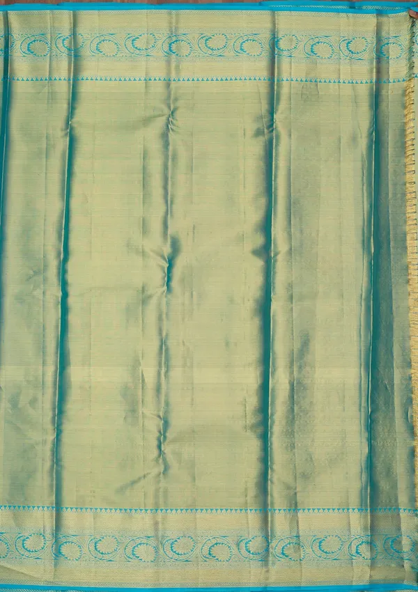 Sea_Green_Silk_Jaal_Saree_With_Matching_Blouse_Piece