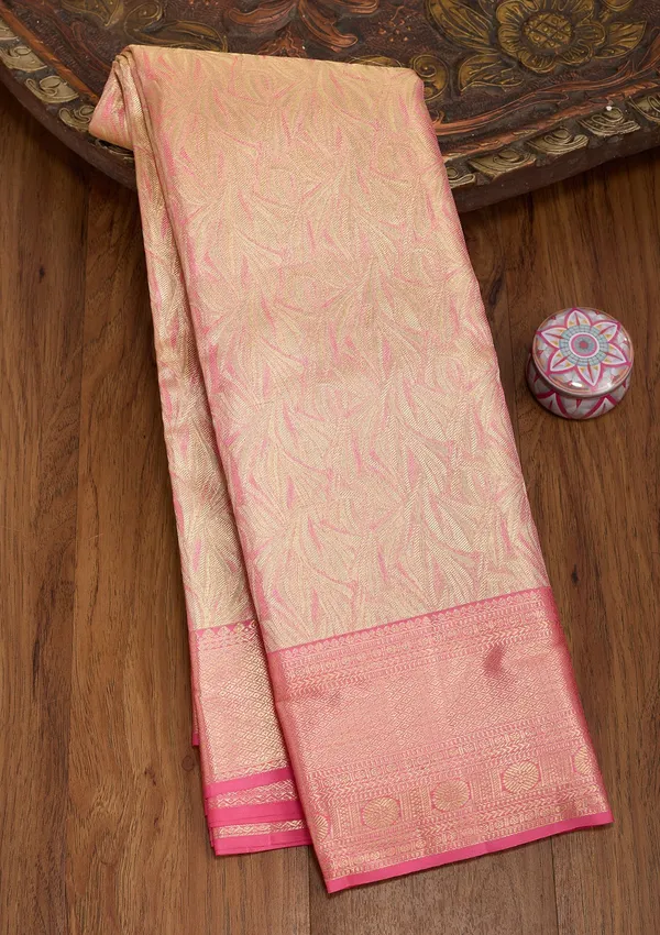 Pink_Dharmavaram_Pure_Silk_Saree