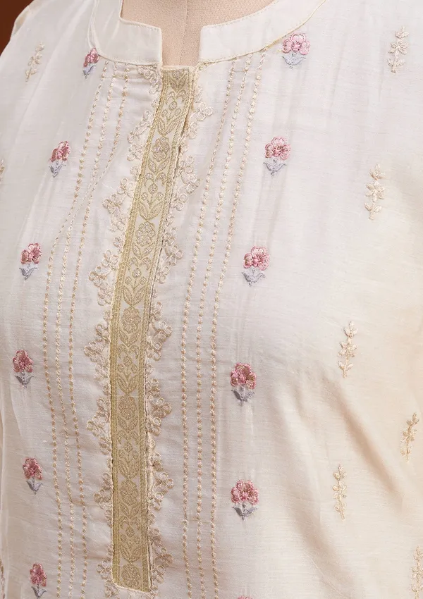 Cream_Chanderi_Threadwork_Straight_Kurta_With_Regular_Pant_And_Dupatta