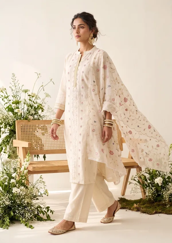 Cream_Chanderi_Threadwork_Straight_Kurta_With_Regular_Pant_And_Dupatta