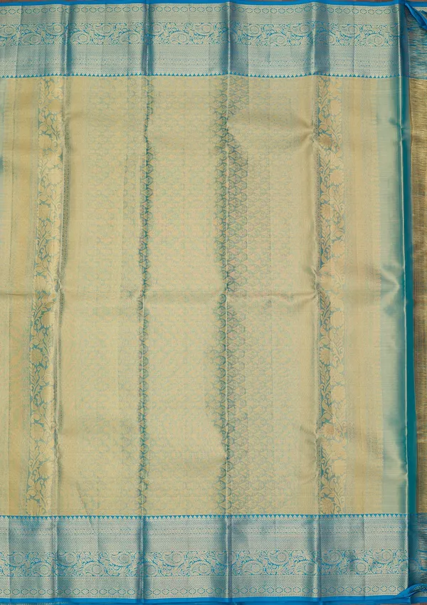 Sky_Blue_Silk_Jaal_Saree_With_Matching_Blouse_Piece