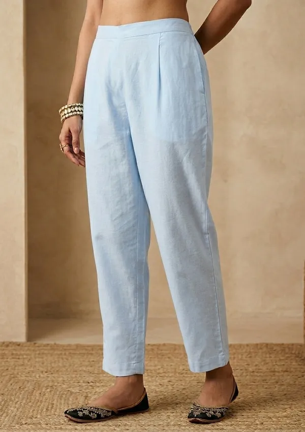 Sky_Blue_Chanderi_Threadwork_Straight_Kurta_With_Regular_Pant_And_Dupatta