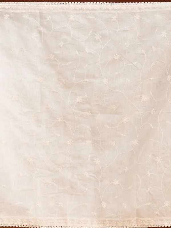Cream_Chanderi_Threadwork_Straight_Kurta_With_Pant_Regular_And_Dupatta