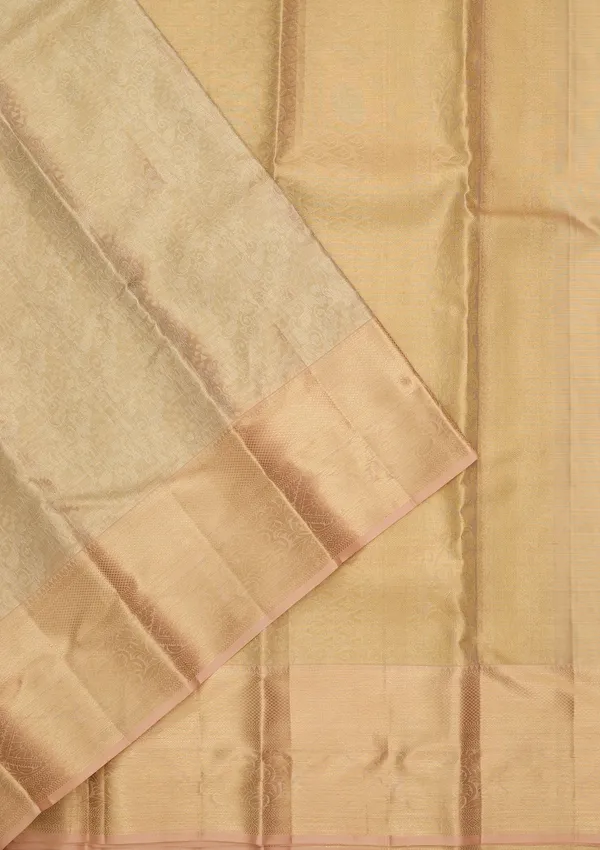 Gold_Silk_Jaal_Saree_With_Matching_Blouse_Piece