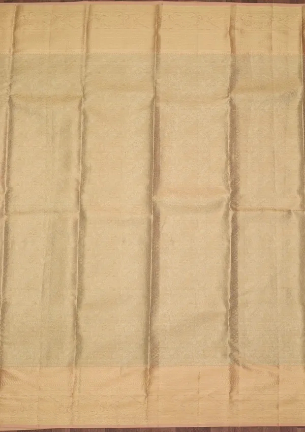 Gold_Silk_Jaal_Saree_With_Matching_Blouse_Piece