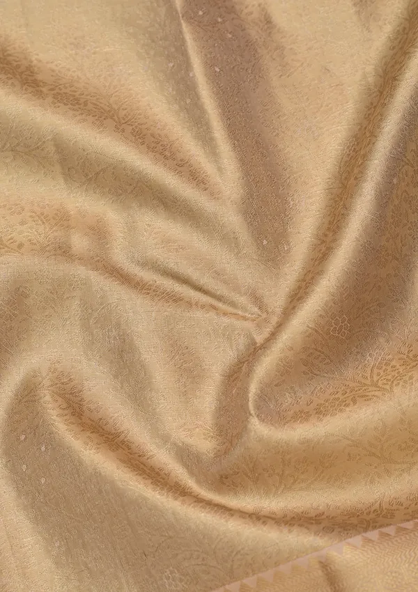 Beige_Silk_Jaal_Saree_With_Matching_Blouse_Piece
